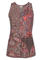 Lascana Tanktop met paisley-print en decoratieve accessoires, elegant blousetop