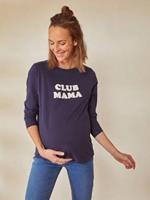 VERTBAUDET T-shirt met tekst, zwangerschap en borstvoeding, van biologisch katoen marineblauw grijs