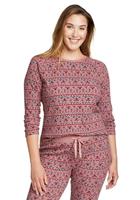 Eddie Bauer Langarmshirt Stine's Favorite mit Waffelstruktur - gemustert