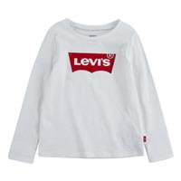 LEVIS KID'S Levi's Batwing t-shirt met lange mouwen wit