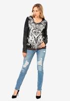 Cipo & Baxx Langarmshirt mit großflächigem Frontprint