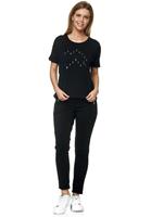 Decay T-Shirt mit Print und Perlen-Besatz