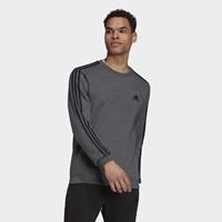 adidas Essentials Fleece 3S Sweater grau/schwarz Größe L