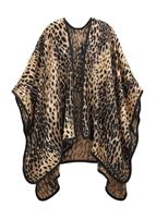 Lascana XXL-Schal, Poncho mit Leo-Muster