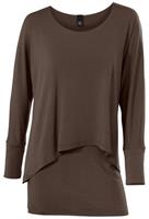 Shirt met ronde hals in camel van Linea Tesini