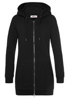 Flashlights Sweatvest in een lang model met een rits