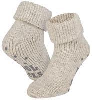 apollo Slofsok anti slip unisex grijs/beige 39-42 1paar