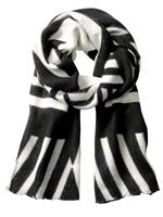 Sjaal in zwart/wit van heine