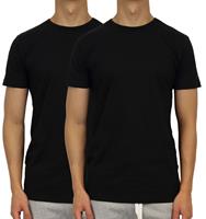 Claesens T-shirt O-hals slim fit zwart 2-pack