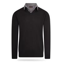 Cappuccino Italia Sweaters Mock Pullover Zwart Zwart