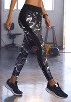 active by Lascana Legging Black Marble met mesh