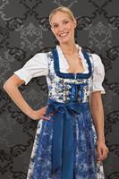 Edelnice Midi Dirndl Estefania Blumen blau