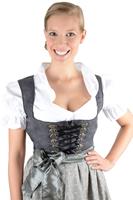 Edelnice Midi Dirndl 3-teilig schwarz creme