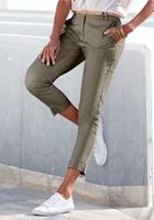 Vivance Chino in klassieke basic pasvorm, stoffen broek, business look (Met riem in leer-look)