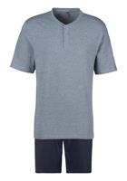 s.Oliver RED LABEL Beachwear Pyjama Pyjama in melange-look met knopenrij (2-delig, 1 stuk)