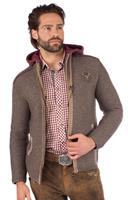 Spieth & Wensky Trachten Strickjacke DAKAR Hoodie beige braun rot