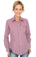 OS-Trachten Bluse Langarm CHECKERED bordeaux