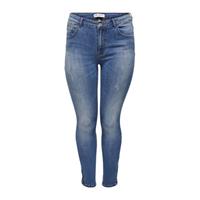 ONLY CARMAKOMA Skinny fit jeans CARKARLA REG SK ANKLE ZIP JNS met ritssluiting onder in de pijpen