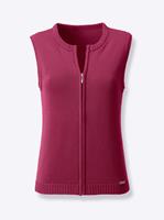 Mouwloos vest in fuchsia van heine