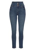 Lascana High-waist-Jeans mit goldfarbenen Knöpfen