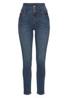 Lascana High-waist jeans met goudkleurige knopen