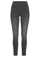 Lascana High-waist-Jeans mit sichtbarer Knopfleiste