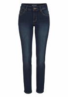 Arizona Slim fit jeans Tailleband met zij-elastiek inzet smalle pasvorm, skinny jeans, used-wassing, hoge taille
