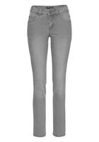 Arizona Slim fit jeans Tailleband met zij-elastiek inzet smalle pasvorm, skinny jeans, used-wassing, hoge taille