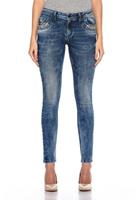 Cipo & Baxx 7/8-Hose mit besticktem Bund in Slim Fit