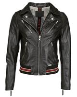 Mustang Lederjacke »31020149« mit Strick am Saum