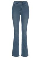 Arizona Bootcut jeans Ultra Stretch uitlopende pasvorm, used-wassing, hoge taille