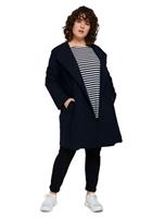 Tom Tailor Plus - Gestreept Ottomaanse sweatshirt, Vrouwen, blauw, Größe 46