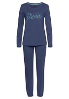 Vivance Dreams Pyjama (Set, 3 tlg) mit Frontschriftzug