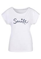 Beachtime T-Shirt mit modischem Sprüche Frontdruck Smile