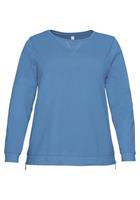 Sheego Sweatshirt mit seitlichen Reißverschlüssen