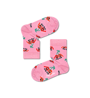 Happy Socks Kids Cherry Mates Sokken - Roze