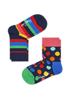 2-Pack Happy Socks Kids Stripe Sokken