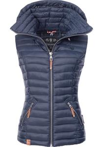 Navahoo Dames Gewatteerde Bodywarmer Shadaa – Lichte Weste met Afneembare Capuchon