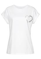 Lascana T-shirt met glanzende print, katoenen shirt met korte mouwen,