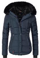Marikoo Steppjacke »Lotusblüte« hochwertige Winter Jacke mit edler Kunstpelz Kapuze