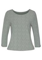 Lascana 3/4-Arm-Shirt mit kleinem Cut-Out am Ärmelsaum