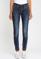 GANG Slim fit jeans Carli met open knoopsluiting