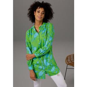 Aniston CASUAL Lange blouse met grafische bloemenprint in topactuele kleurencombinaties