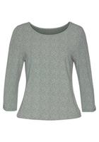 Lascana Shirt met 3/4-mouwen Met kleine cut-out onder aan de mouwen (Set van 2)