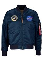 Alpha Industries Heren MA-1 VF NASA Bomberjack in Donkerblauw