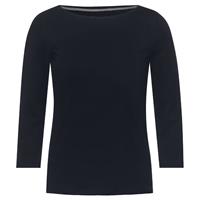 Cecil Basic Boatneck 3/4 Arm Shirt deep blue