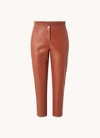 Comma Kunstlederhose, uni, Raffung, 7/8 Länge, für Damen, zimt