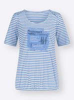 Shirt in lichtblauw/wit gestreept van heine