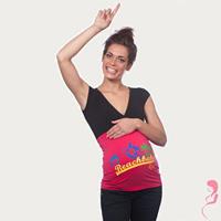 opentopzwanger Op en Top Zwanger Zwangerschaps Buikband Beach Baby Roze