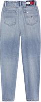 Tapered fit jeans met destroyed-effecten, model 'Mom'